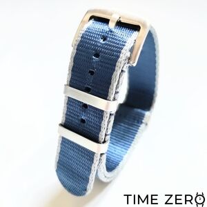 New Blue/Grey Ballistic Nylon NATO Watch Strap (The Velocity Collection)
